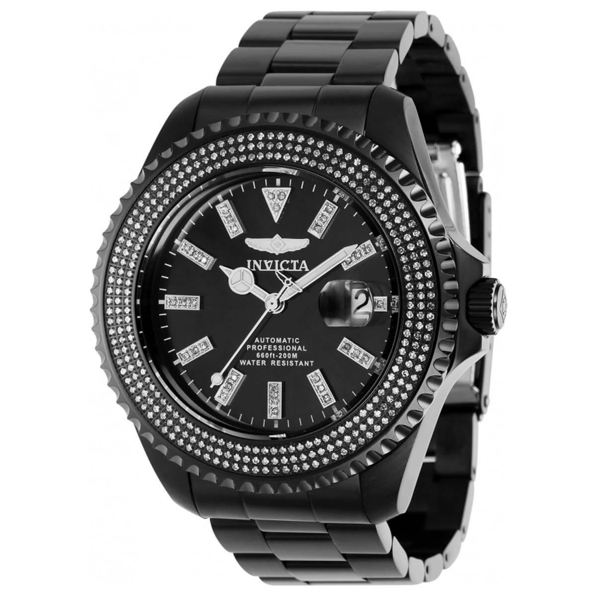 Invicta black diamond watch hotsell