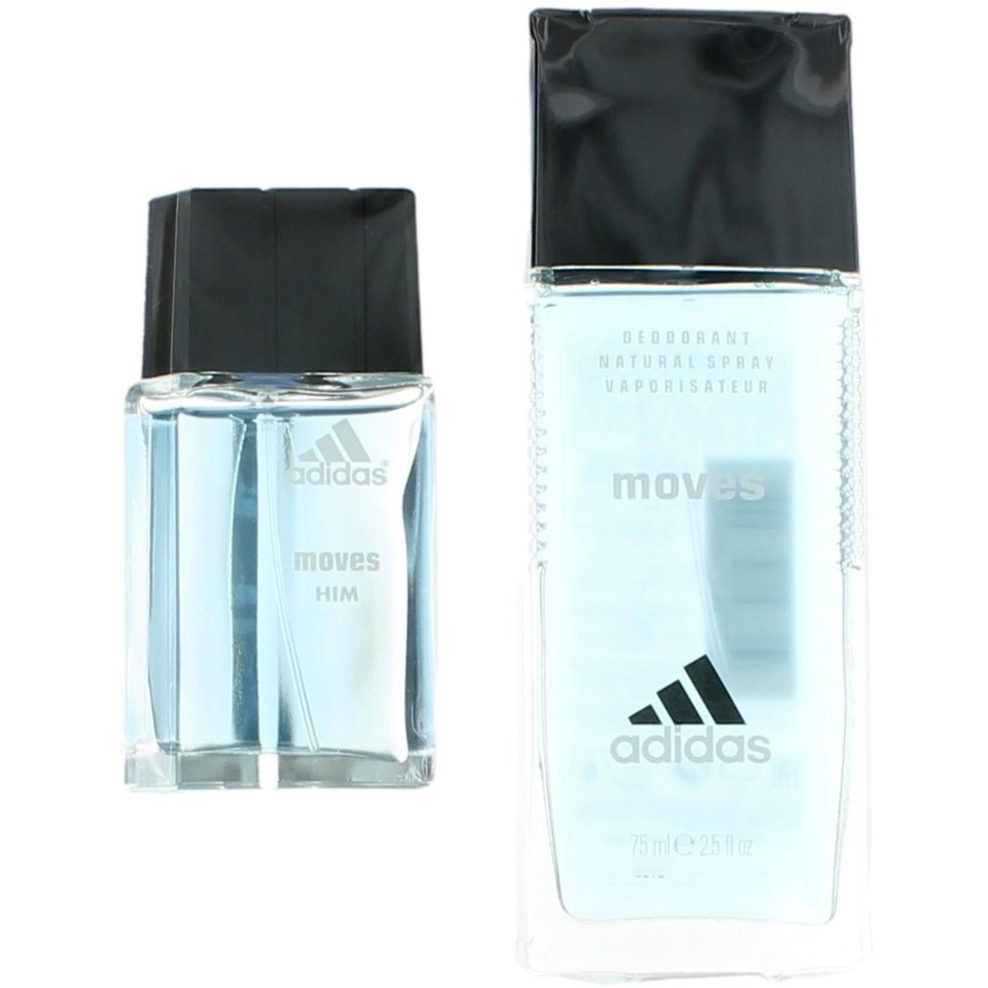 Adidas Men s Gift Set Moves Deodorant and Eau De Toilette Spray Auth