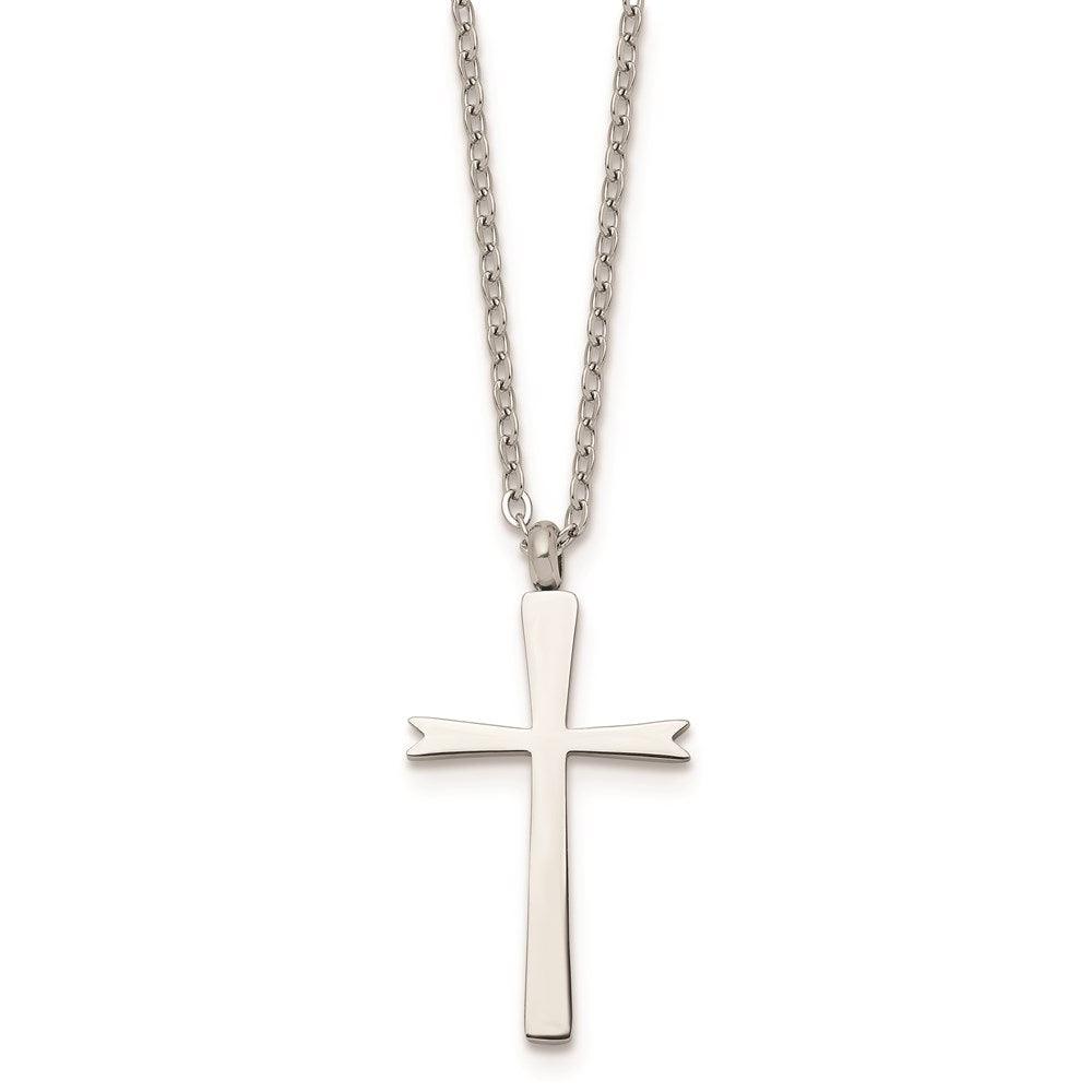 Stainless Steel Polished Cross Necklace