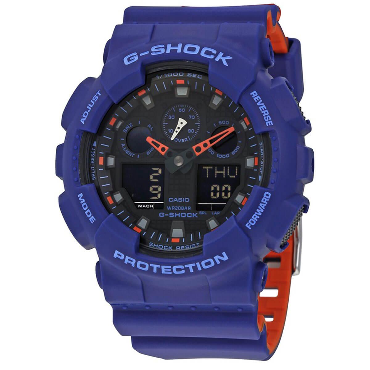 Blue and orange g shock watch hotsell