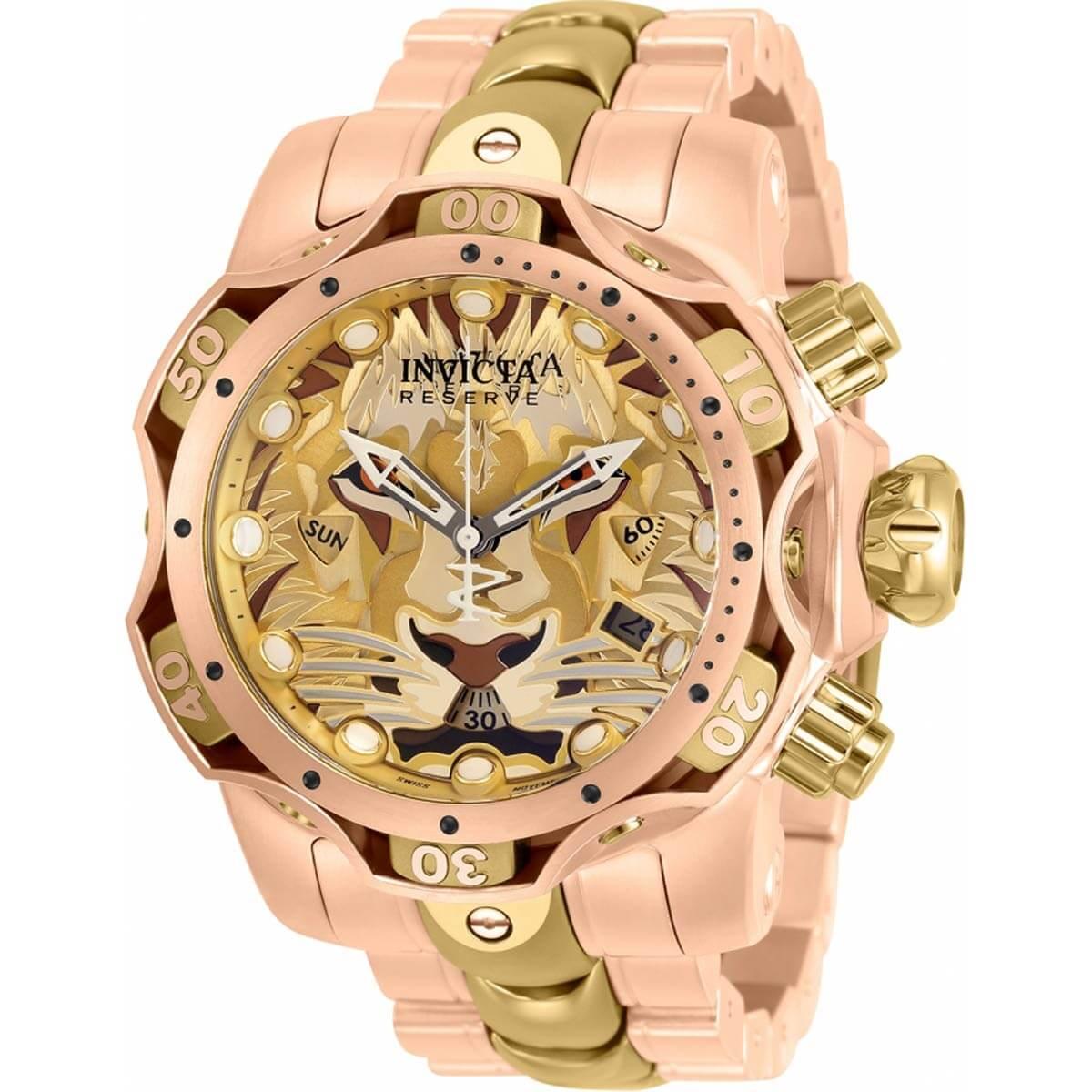 Invicta Men s Watch Reserve Venom Gen III Yellow Gold and Rose Gold