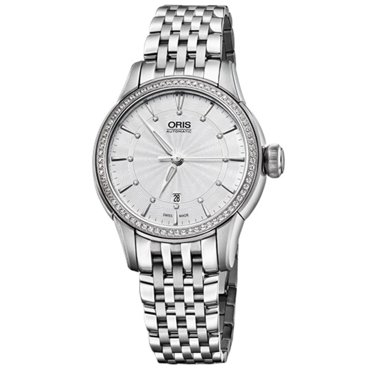 Oris Women s Automatic Watch Artelier Diamond Silver Bracelet 01 5