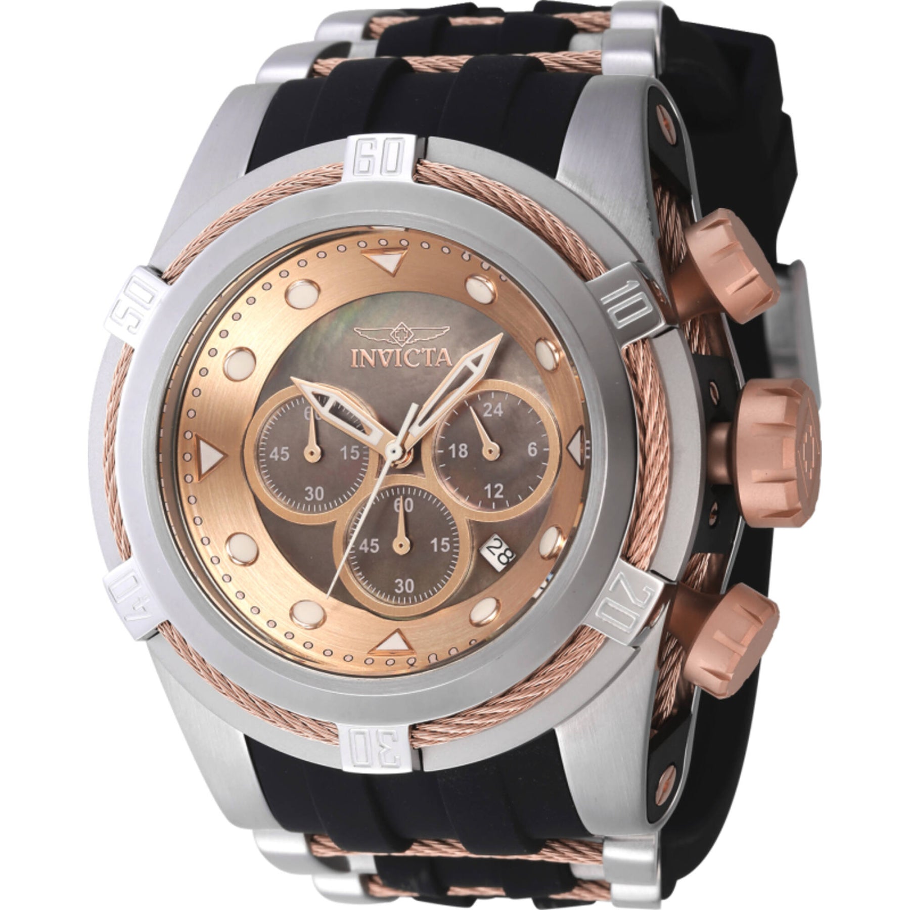 Invicta Bolt Swiss Chronography hotsell Rose Gold Tone Mens Watch