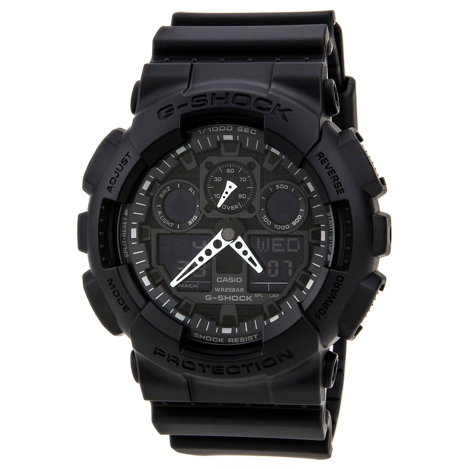 Casio Men's G-Shock Black Resin Strap Watch | GA100-1A1