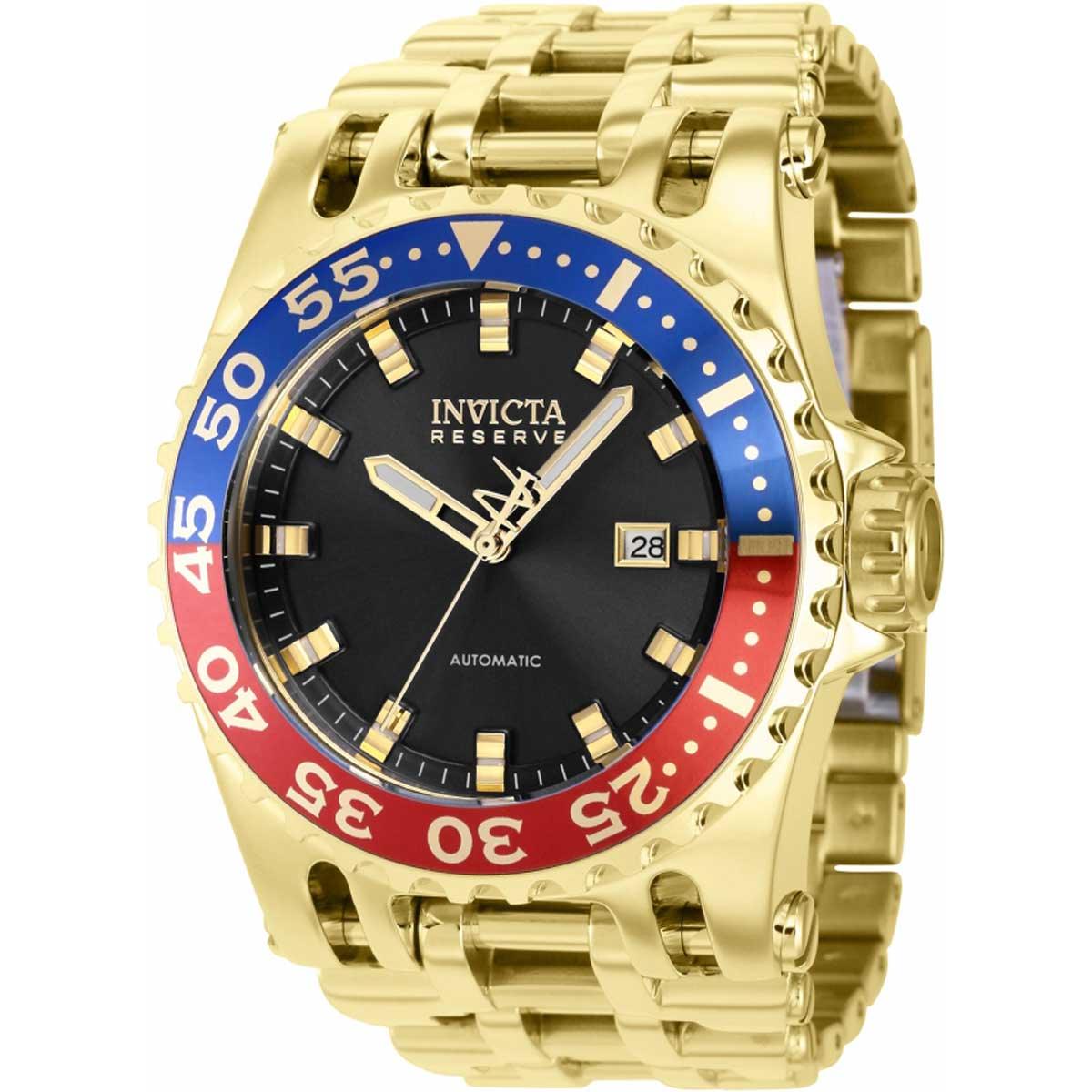 Invicta - Reserve - Automatic - Gold Plated case & Bracelet outlet mens watch