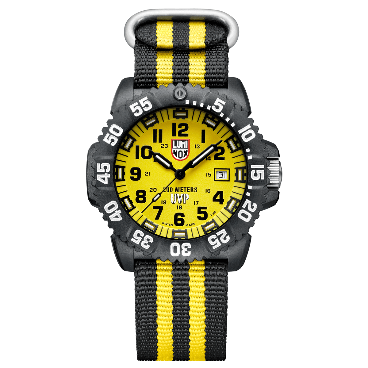 Luminox Men s Quartz Watch Set Sea Navy Seal Yellow and Black Nylon